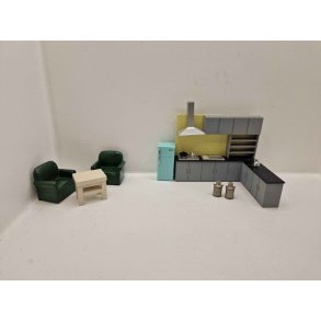 1:24 og 1:48 køkken møbler, ting og stel