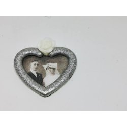 Brudebillede med slv rammer (hndlavet)