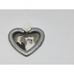 Brudebillede med slv rammer (hndlavet)