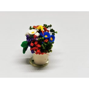 Blomster i mange farver potte (ny)