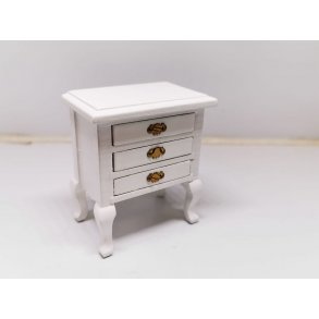 Kommode/natbord i hvid (nyt)