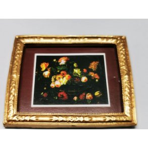 Maleri med blomster til dukkehus scala 1:12 (nyt)