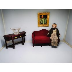 Billede af bord med frugt til dukkehus scala 1:12  (nyt)