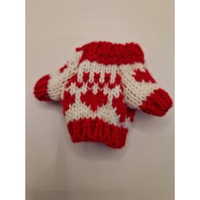 Rd og hvid strikketrje (ny)