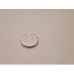 Tallerken med mnster og guldkant (ny)  2,3 cm