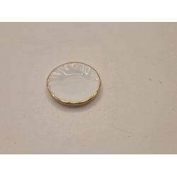 Tallerken med svagt mnster og guldkant (brugt)  2,3 cm