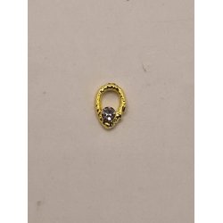 Pynt i metal med "diamant " (ny)