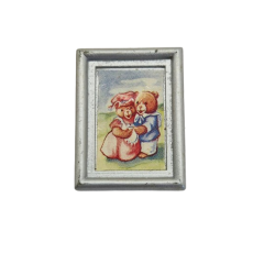 Lille brne billede (brugt) 2,4 x 1,7 cm