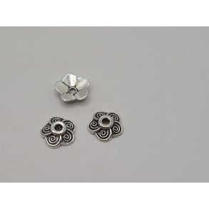 3 stk perleskle i metal (0,9 cm) (nye)