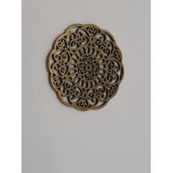 Dekorations plade i messing (3 cm)(ny)