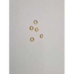 5 stk O'ringe i metal (0,4 cm)(nye)