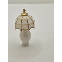 Bord lampe i porceln og plastik uden strm (brugt/som ny)