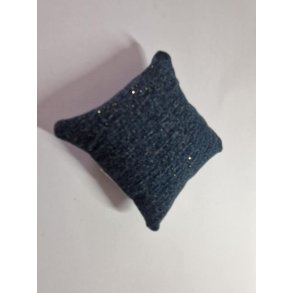 Demin pude med glimmer 7,5 x7 cm (brugt)