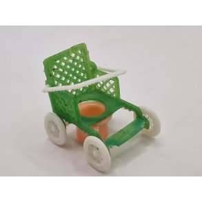 Potte stol/vogn I plastik (gammel)