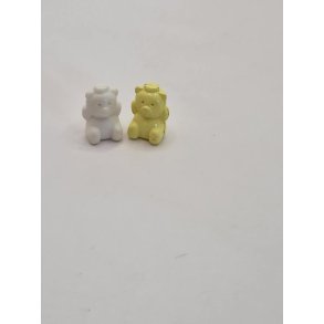 2 sm bamser i plastik (brugte)