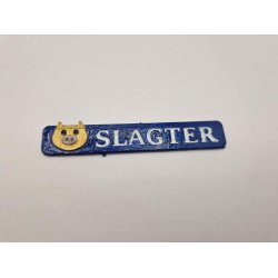 Slagter skilt (hndlavet)