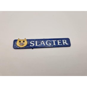 Slagter skilt (hndlavet)