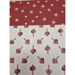 Vivi Gade designpapir flettede hjerter og iskrystaller 30,5 x 30,5 cm (nyt)