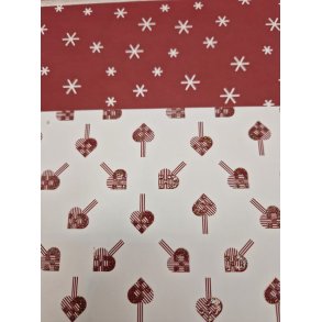 Vivi Gade designpapir flettede hjerter og iskrystaller 30,5 x 30,5 cm (nyt)