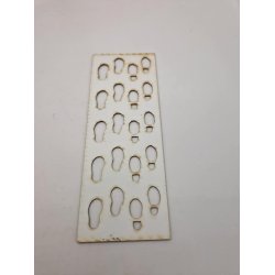 Fodspors skabelon i kraftig karton (ny)