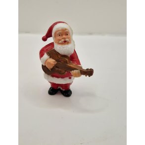 Julemand med guitar i plastik (gammel)