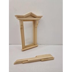 Victoriansk vindue i umalet tr med rigtig rude i glas (nyt)