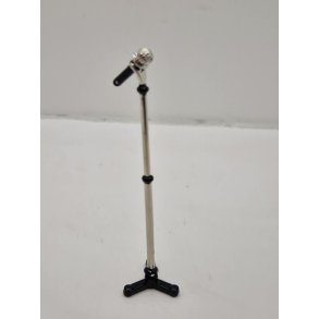 Mikrofon og stativ i metal (nyt)