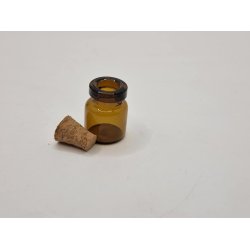 "Apoteker" glas/krukke i glas med kork prop (ny)