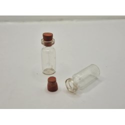 Glas med plastik prop (brugt)