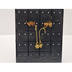 Katte reringe i "guld " metal (nikkel fri) (nye)