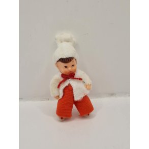 Ari dukke med hvid hue (brugt)