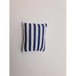 Pynte pude mrkebl/hvid (brugt)