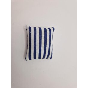 Pynte pude mrkebl/hvid (brugt)