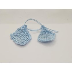  2 lysebl grydelapper (hndlavet)