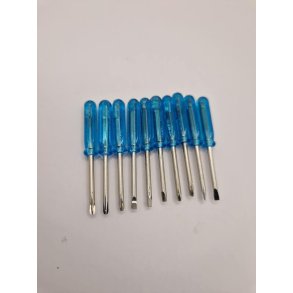 St med 10 stk mini skruetrkkere scala 1:1 (nye)