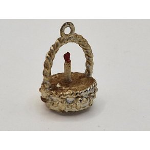 Lysestage med lys i plastik (antik)