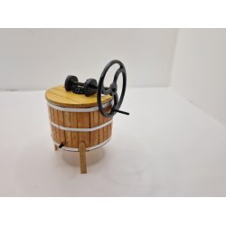 Gammeldags vaskemaskine i tr (hndlavet)