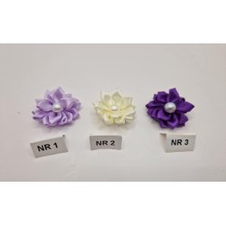 Rosette med perle (ny)  4 cm