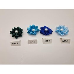 Rosette med perle (ny)  4 cm