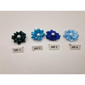 Rosette med perle (ny)  4 cm