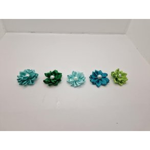 Rosette med perle (ny)  4 cm