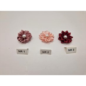 Rosette med perle (ny)  4 cm