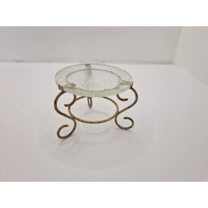 Rundt bord med glas plade (vintage)