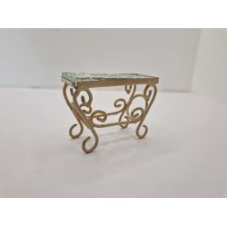 Bord med glasplade (antik)