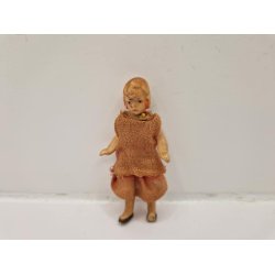 Caco dukke i porceln (antik/lidt defekt)