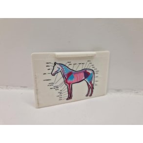 Heste tavle og rntgenbillede i plastik. Schleich (brugt)