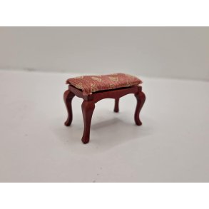 Skammel i tr med stof pude (brugt)