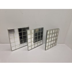 1 stk spejl (brugt/vintage) 9,8 x 9,8 cm