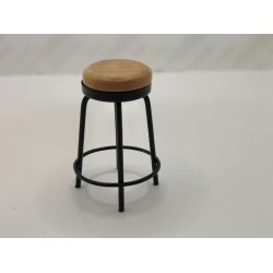 Bar/cafe stol med tr sde metal stel (ny)