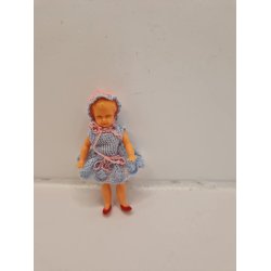 Dukke inkl hndlavet tj (vintage)